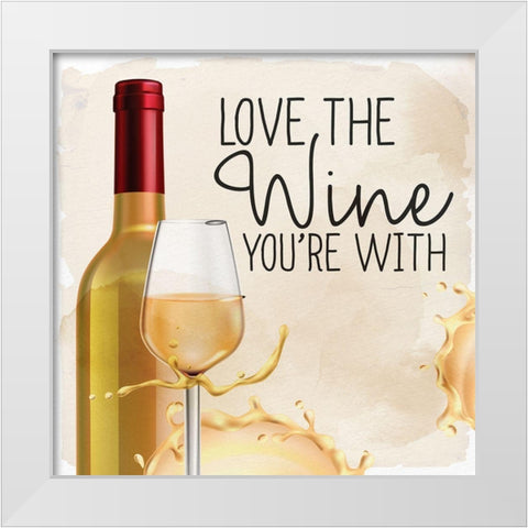 Wine Splash 4 White Modern Wood Framed Art Print by Allen, Kimberly