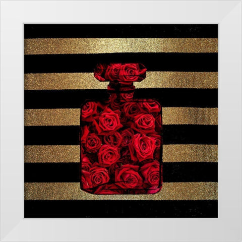 Perfume Roses 1 White Modern Wood Framed Art Print by Allen, Kimberly