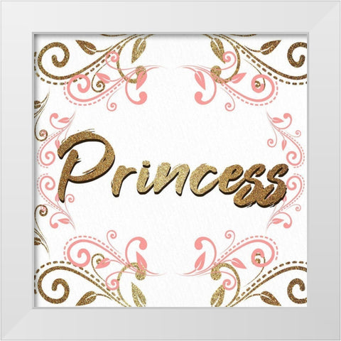 Princess Parking 3 White Modern Wood Framed Art Print by Allen, Kimberly