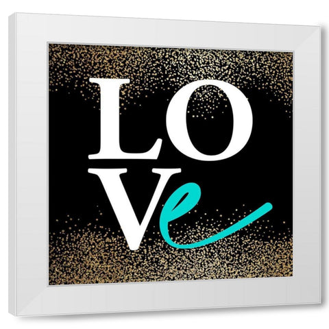Teal Fashion 3 White Modern Wood Framed Art Print by Allen, Kimberly