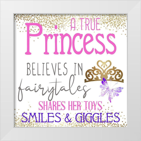 A Princess 2 White Modern Wood Framed Art Print by Allen, Kimberly