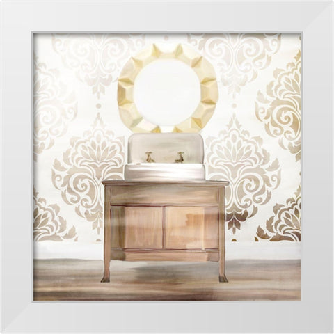 All Things 3 White Modern Wood Framed Art Print by Allen, Kimberly