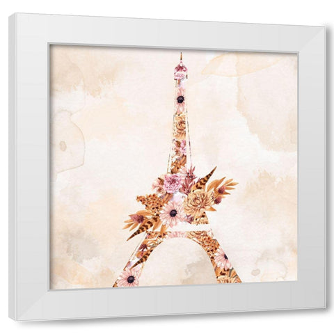 Paris Fall Blooms 1 White Modern Wood Framed Art Print by Allen, Kimberly