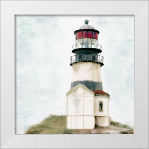 Old Lighthouse White Modern Wood Framed Art Print by Allen, Kimberly