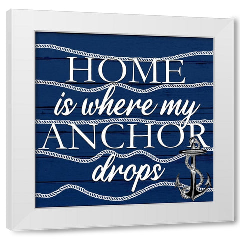 Home Anchor White Modern Wood Framed Art Print by Allen, Kimberly