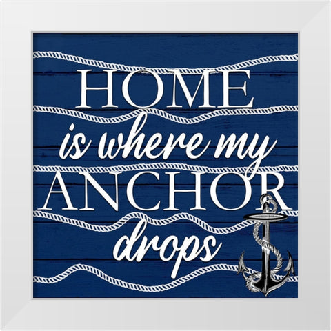 Home Anchor White Modern Wood Framed Art Print by Allen, Kimberly