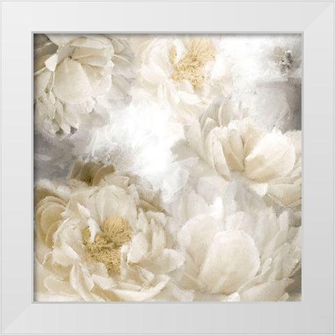 Peony Abstract White Modern Wood Framed Art Print by Allen, Kimberly