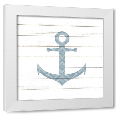 Ships Anchor White Modern Wood Framed Art Print by Allen, Kimberly