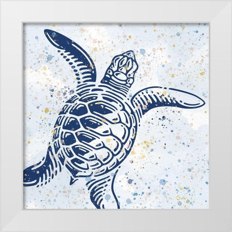 Spotted Sea 1 White Modern Wood Framed Art Print by Allen, Kimberly