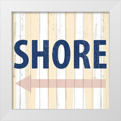 To the Shore White Modern Wood Framed Art Print by Allen, Kimberly
