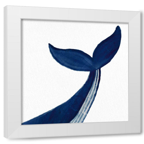 Whale 1 White Modern Wood Framed Art Print by Allen, Kimberly