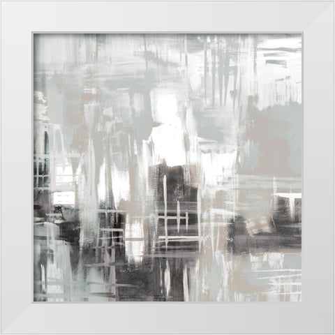 Abstract Space 1 White Modern Wood Framed Art Print by Allen, Kimberly