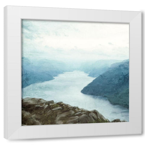 Up the River White Modern Wood Framed Art Print by Allen, Kimberly