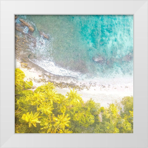 Tropic Aerial 1 White Modern Wood Framed Art Print by Allen, Kimberly