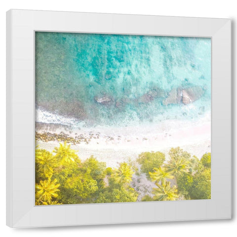 Tropic Aerial 2 White Modern Wood Framed Art Print by Allen, Kimberly