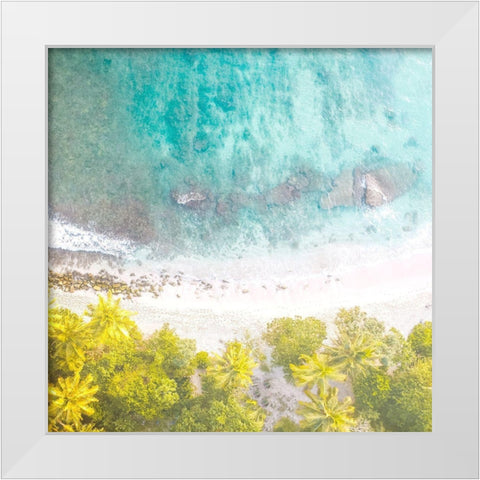 Tropic Aerial 2 White Modern Wood Framed Art Print by Allen, Kimberly
