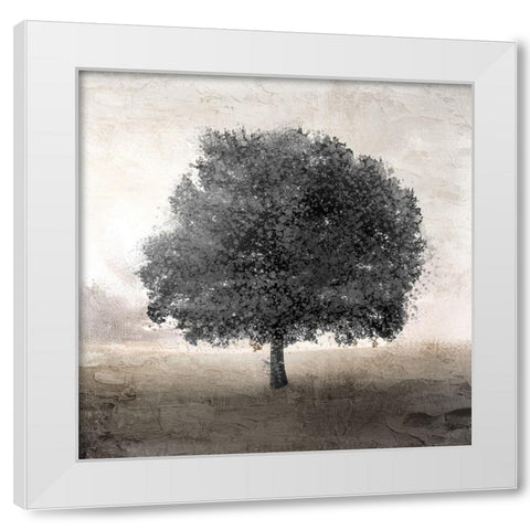 Tree Silhouette 2 White Modern Wood Framed Art Print by Allen, Kimberly