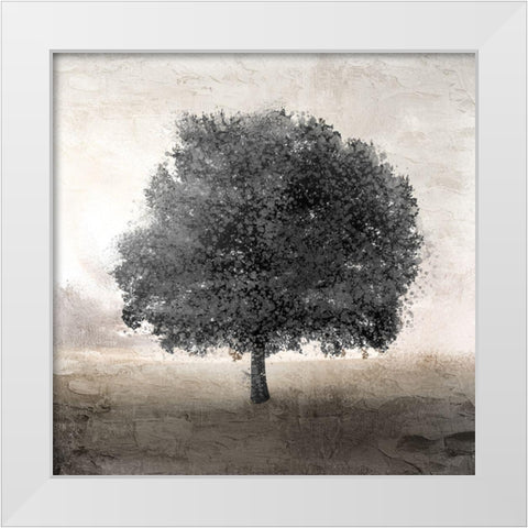 Tree Silhouette 2 White Modern Wood Framed Art Print by Allen, Kimberly