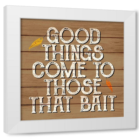 Bait White Modern Wood Framed Art Print by Allen, Kimberly