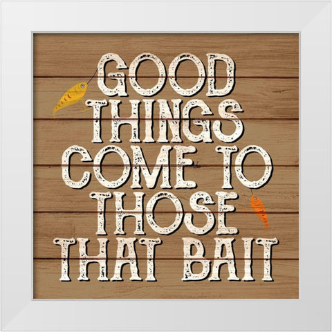 Bait White Modern Wood Framed Art Print by Allen, Kimberly