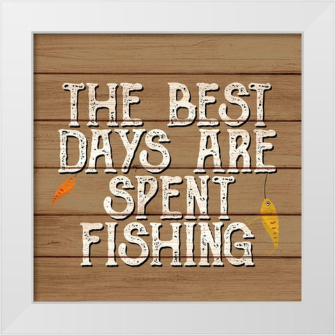 Spent Fishing White Modern Wood Framed Art Print by Allen, Kimberly