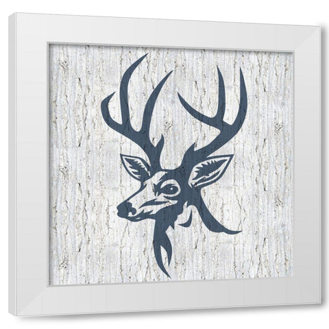 Deer Bark White Modern Wood Framed Art Print by Allen, Kimberly