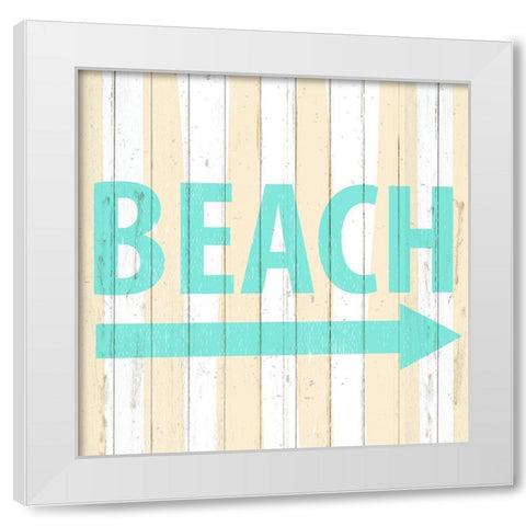 Beach White Modern Wood Framed Art Print by Allen, Kimberly