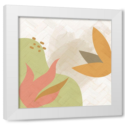 Rattan Organic 1 White Modern Wood Framed Art Print by Allen, Kimberly