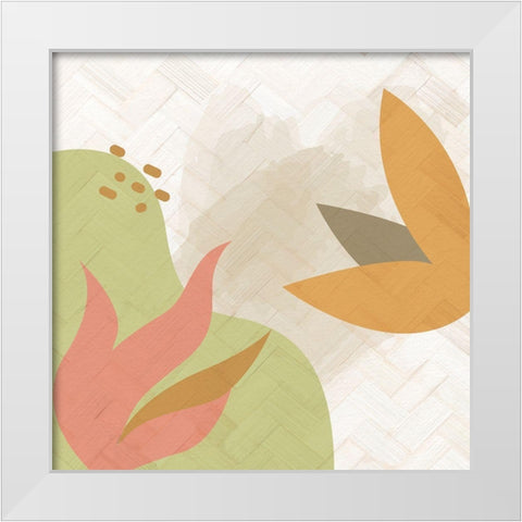 Rattan Organic 1 White Modern Wood Framed Art Print by Allen, Kimberly