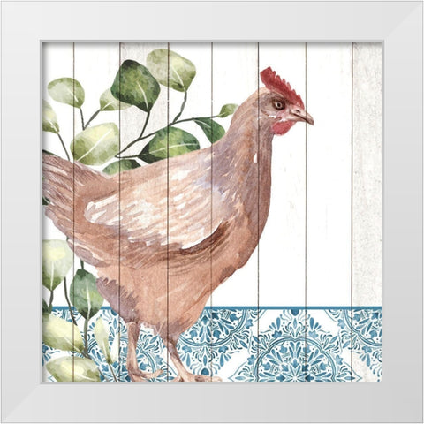 Poultry Farm 1 White Modern Wood Framed Art Print by Allen, Kimberly