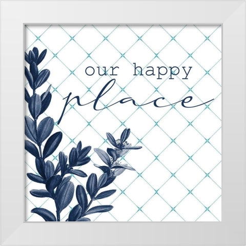 Happy Home 1 White Modern Wood Framed Art Print by Allen, Kimberly