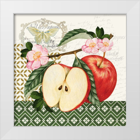Apples 2 White Modern Wood Framed Art Print by Allen, Kimberly
