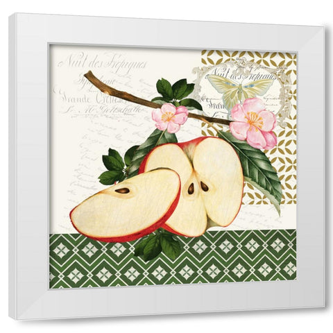 Apples 3 White Modern Wood Framed Art Print by Allen, Kimberly