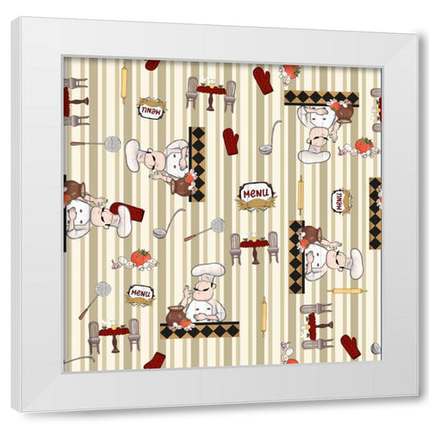 Chef 1 White Modern Wood Framed Art Print by Allen, Kimberly