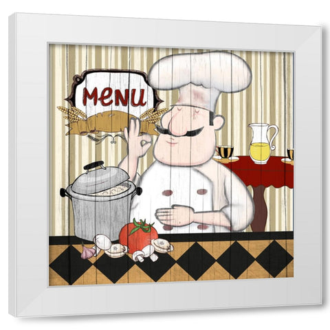 Chef 2 White Modern Wood Framed Art Print by Allen, Kimberly