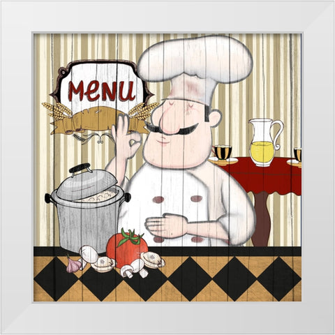 Chef 2 White Modern Wood Framed Art Print by Allen, Kimberly