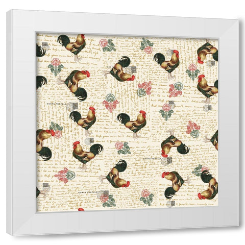 Rooster 1 White Modern Wood Framed Art Print by Allen, Kimberly