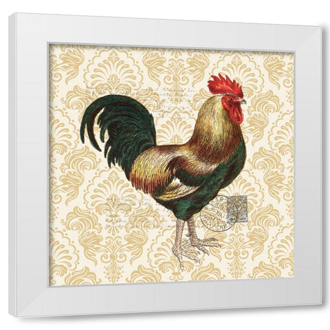 Rooster 2 White Modern Wood Framed Art Print by Allen, Kimberly