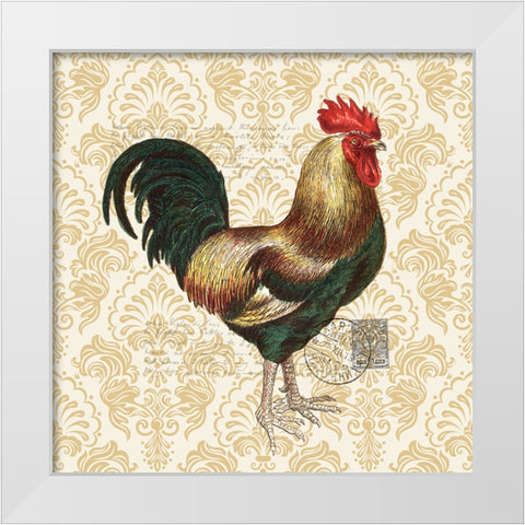 Rooster 2 White Modern Wood Framed Art Print by Allen, Kimberly