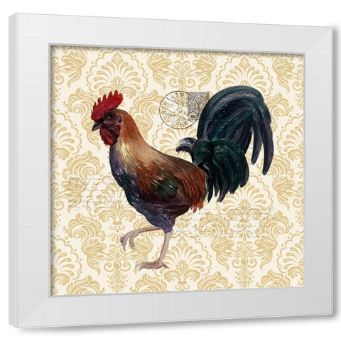 Rooster 3 White Modern Wood Framed Art Print by Allen, Kimberly