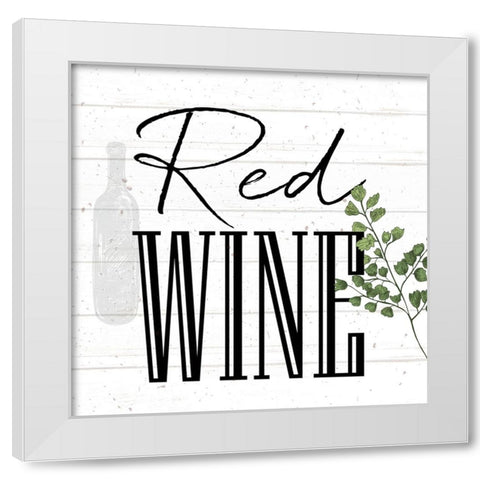 Wine Glass Ferns 3 White Modern Wood Framed Art Print by Allen, Kimberly