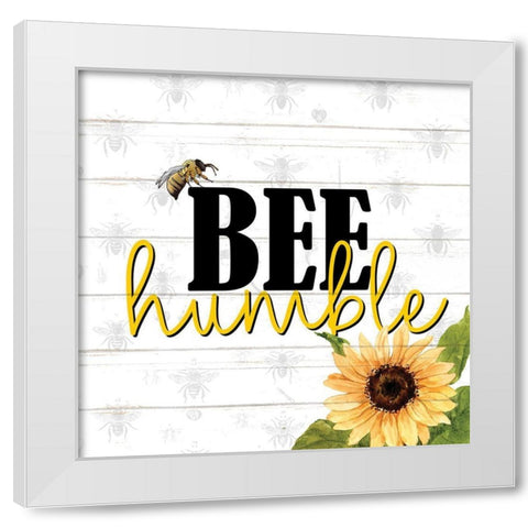 Bee 1 White Modern Wood Framed Art Print by Allen, Kimberly