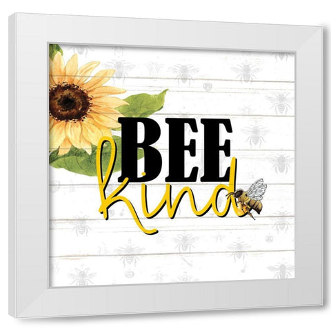 Bee 2 White Modern Wood Framed Art Print by Allen, Kimberly