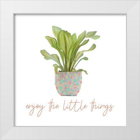 Greens 1 White Modern Wood Framed Art Print by Allen, Kimberly