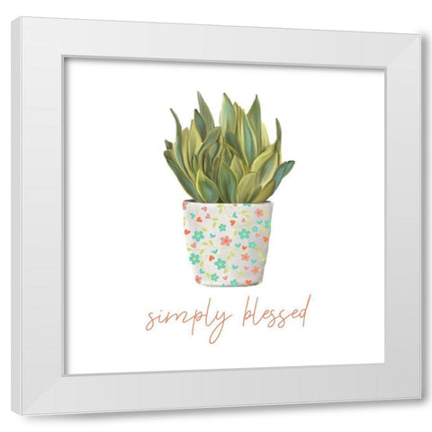 Greens 2 White Modern Wood Framed Art Print by Allen, Kimberly