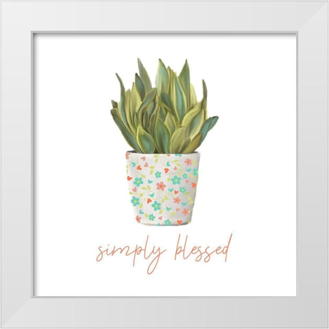 Greens 2 White Modern Wood Framed Art Print by Allen, Kimberly