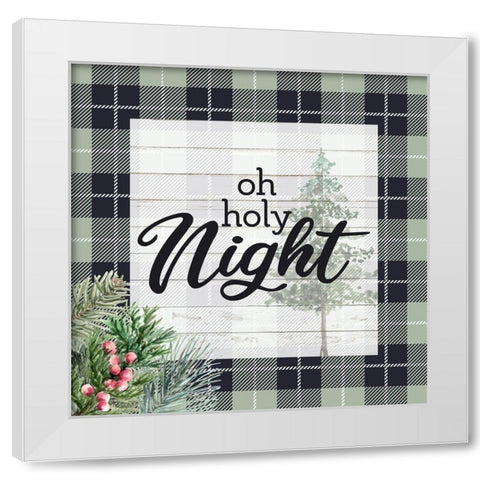 Oh Holy Night White Modern Wood Framed Art Print by Allen, Kimberly