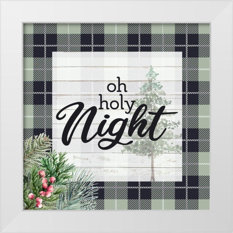 Oh Holy Night White Modern Wood Framed Art Print by Allen, Kimberly