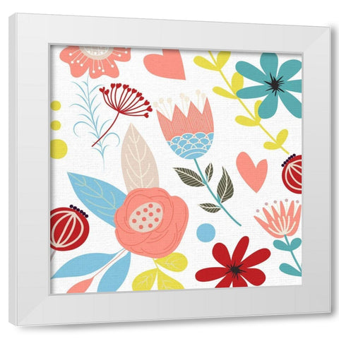 Summer Floral 2 White Modern Wood Framed Art Print by Allen, Kimberly