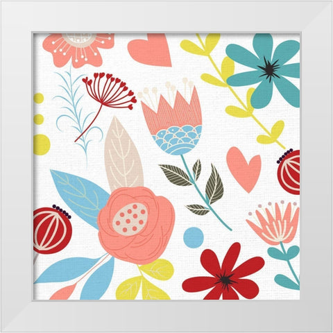Summer Floral 2 White Modern Wood Framed Art Print by Allen, Kimberly